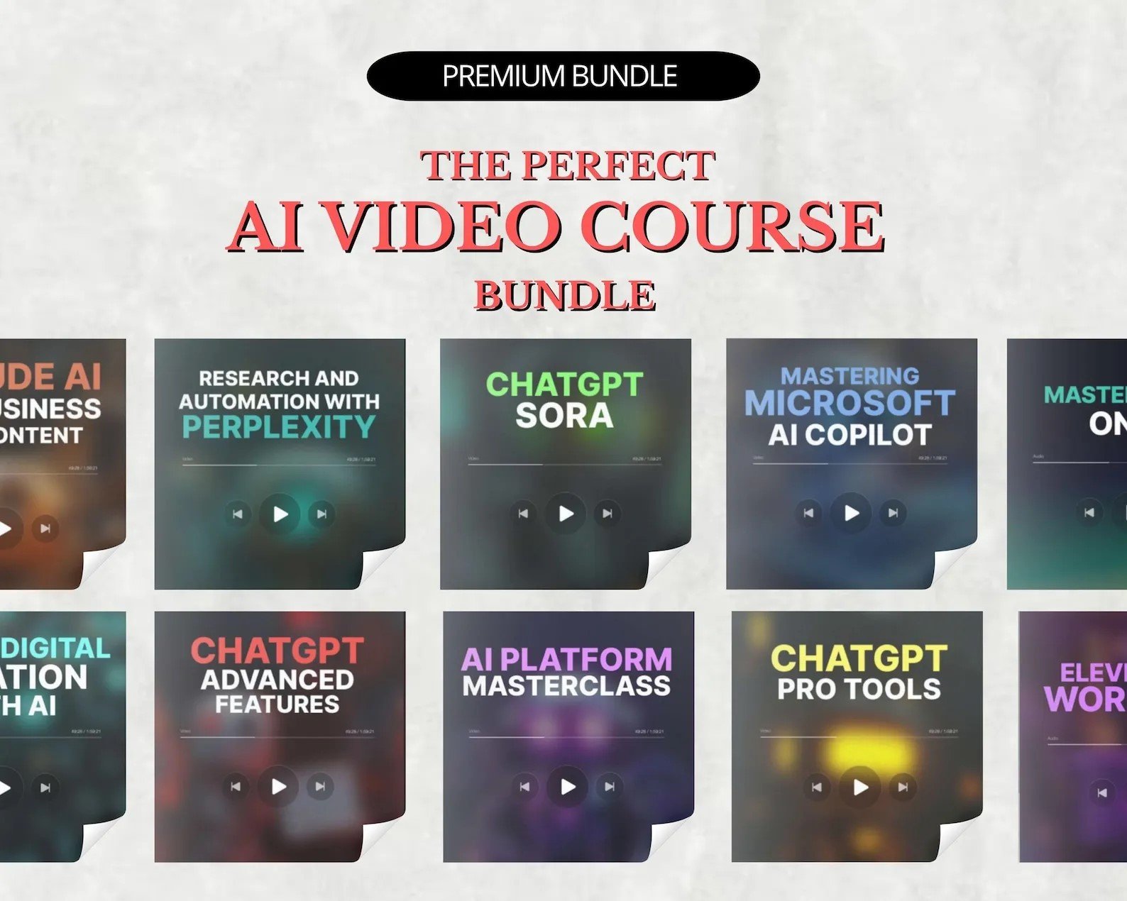 أفضل حزمة دورات فيديو في الذكاء الاصطناعي لعام 2025 - تعلم البيع، وبناء دخل سلبي، وإتقان أدوات الذكاء الاصطناعي