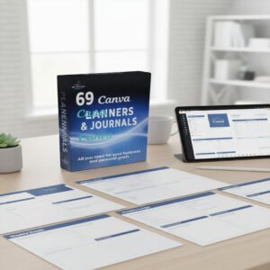 الحزمة الشاملة لـ 69 قالباً من المنظمات والمذكرات القابلة للتعديل (Canva)